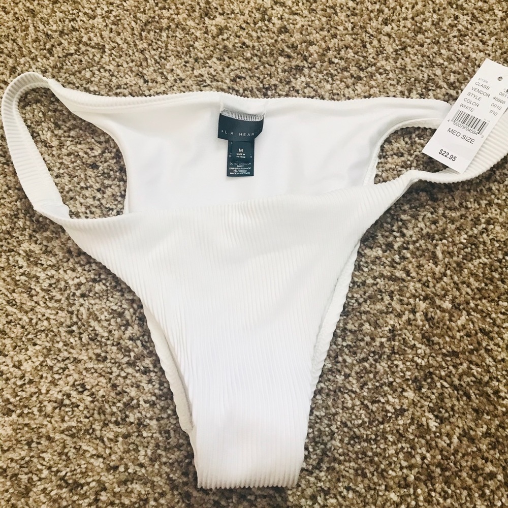 White bikini bottoms